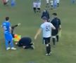 Arbitru bătut de jucător pe teren/ Foto: Captură sporul bistrițean