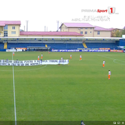 Protest la Metaloglobus - Steaua, foto: captură de ecran Prima Sport