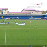 Protest la Metaloglobus - Steaua, foto: captură de ecran Prima Sport