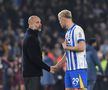 Pep Guardiola, dialog cu Jan Paul van Hecke după Brighton - Manchester City