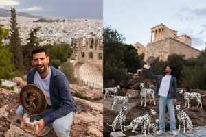 Novak Djokovic a sărbătorit titlul 101 cu niște dalmațieni și a încântat-o pe Nadia Comăneci: „Îmi place enorm”