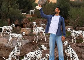 Novak Djokovic a sărbătorit titlul 101 cu niște dalmațieni și a încântat-o pe Nadia Comăneci: „Îmi place enorm!”