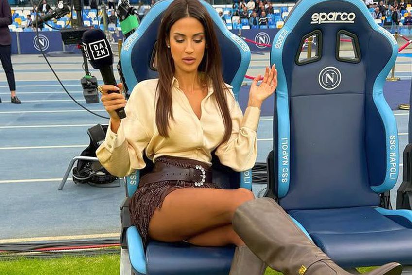 Cunoscuta prezentatoare TV Eleonora Incardona a fost prezentă la meciul Inter Milano - Lazio, câștigat de echipa lui Cristi Chivu cu scorul de 2-0.