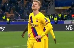 INTER - BARCELONA 1-2 //  VIDEO Frenkie de Jong, moment emoționant la finalul meciului! Cum a reacționat când a văzut că Ajax a fost eliminată
