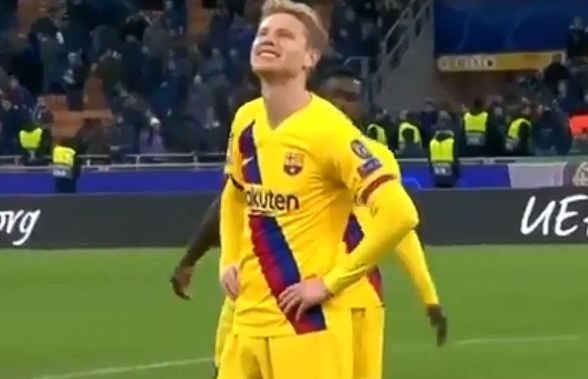 INTER - BARCELONA 1-2 //  VIDEO Frenkie de Jong, moment emoționant la finalul meciului! Cum a reacționat când a văzut că Ajax a fost eliminată