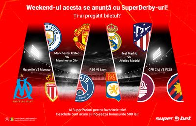 Zilele de odihnă sunt zile de SuperDerby-uri! Fă-ți un SuperBilet pe weekend-ul acesta!