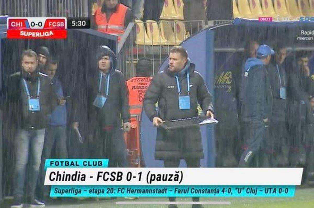 Scene penibile cu antrenorul FCSB: cum a apărut Pintilii în timpul meciului cu Chindia