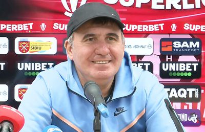 Gică Hagi, nonșalant la conferință, după 0-4 la Sibiu: „A fost spectacol! Dar noi n-am participat”