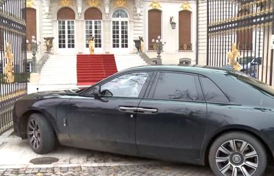 Gigi Becali a oferit imaginile zilei » S-a chinuit să intre cu mașina în curtea vilei sale