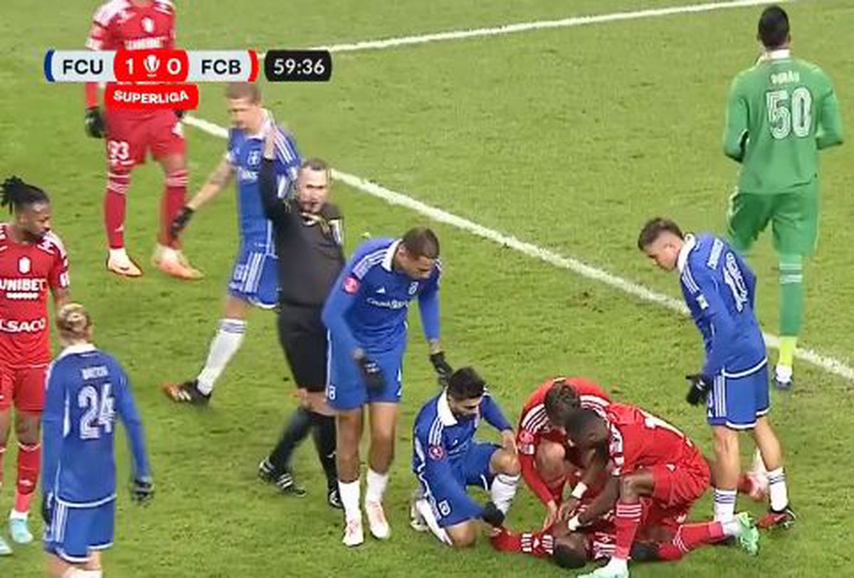 FOTO. Intervenție exemplară a medicilor în FCU Craiova - FC Botoșani