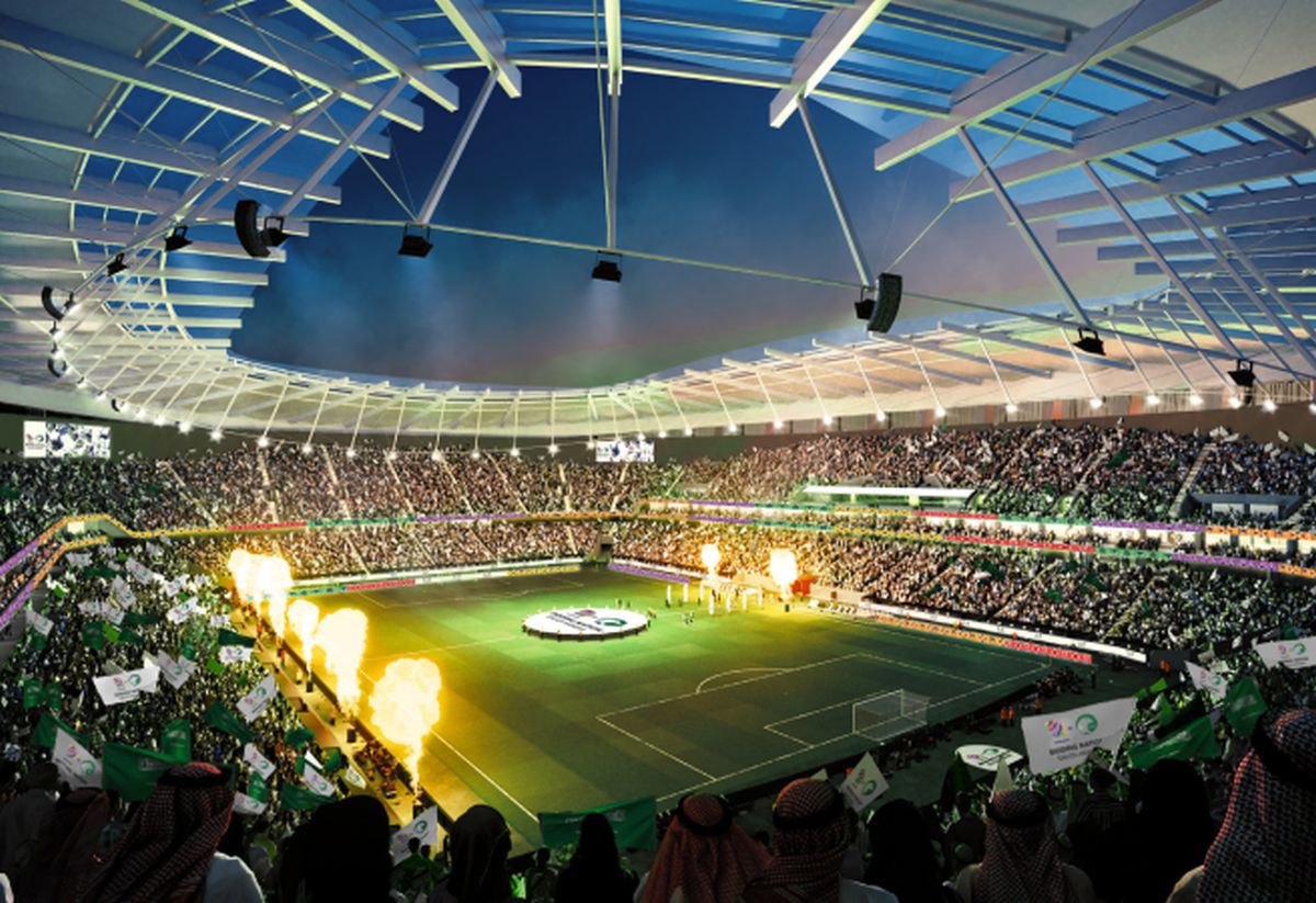 Poftiți în lumea viitorului! Așa arată cele 15 stadioane SF plănuite de saudiți pentru Cupa Mondială: unul va fi construit în orașul-liniar de 1,5 trilioane de dolari!