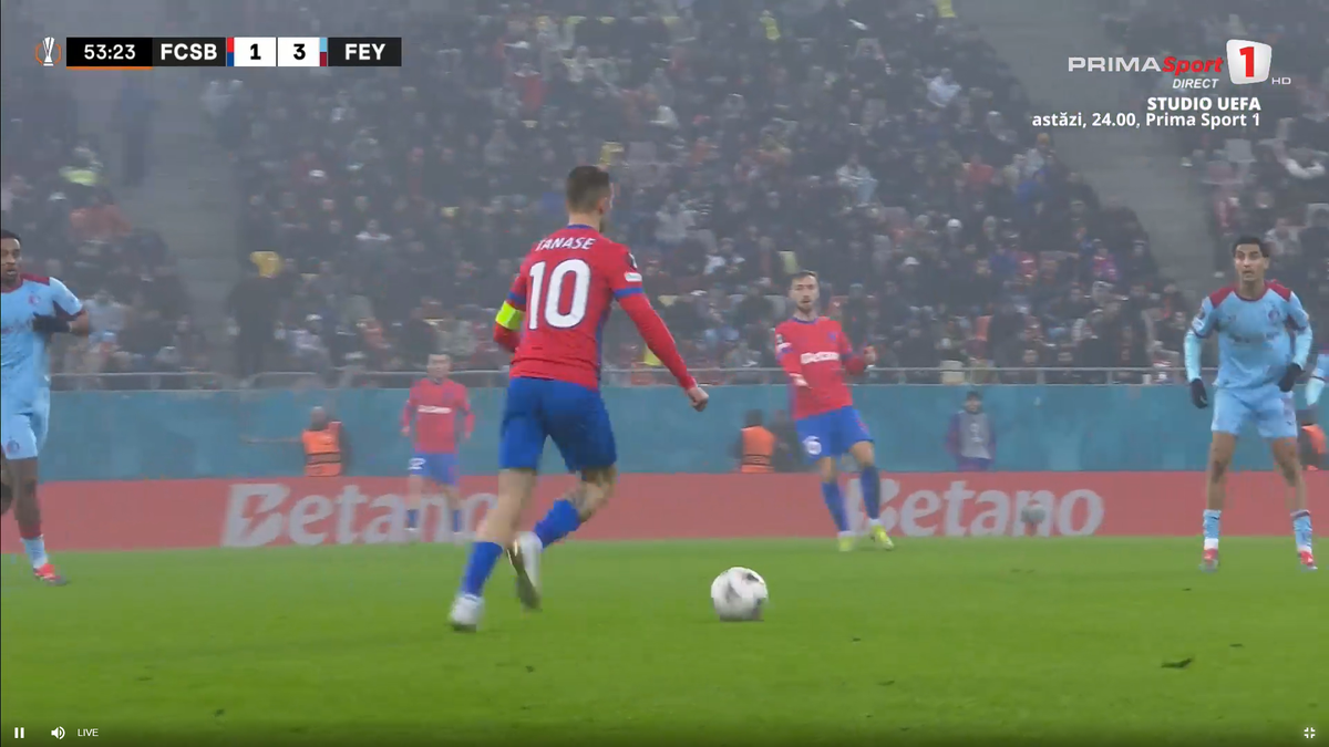 Mihai Toma, gol în FCSB - Feyenoord