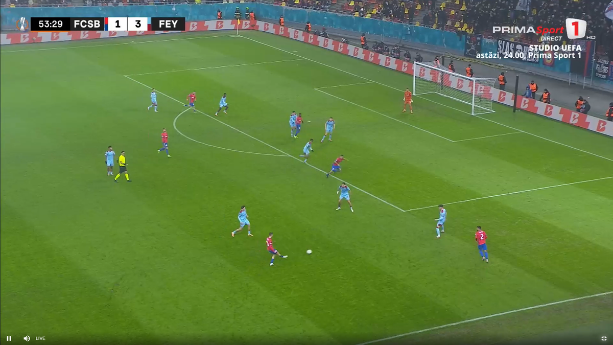 Mihai Toma, gol în FCSB - Feyenoord