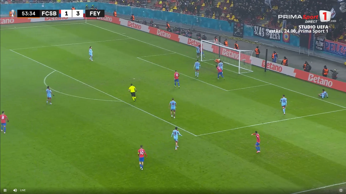 Mihai Toma, gol în FCSB - Feyenoord