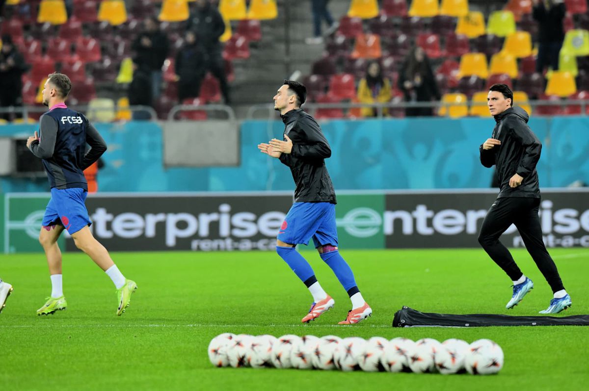 FCSB - Feyenoord, imagini de la încălzire