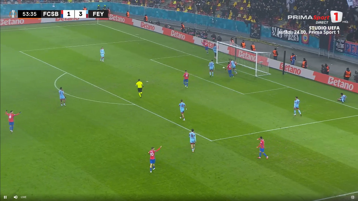 Mihai Toma, gol în FCSB - Feyenoord