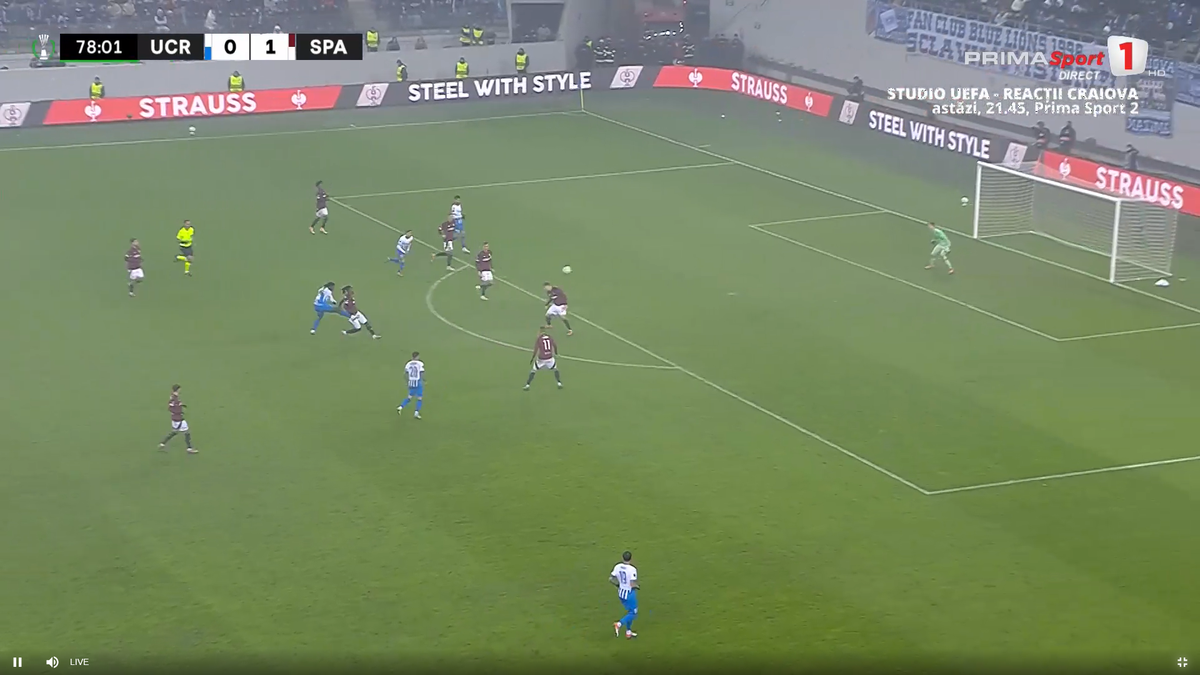 Golul lui Nsimba cu Sparta Praga