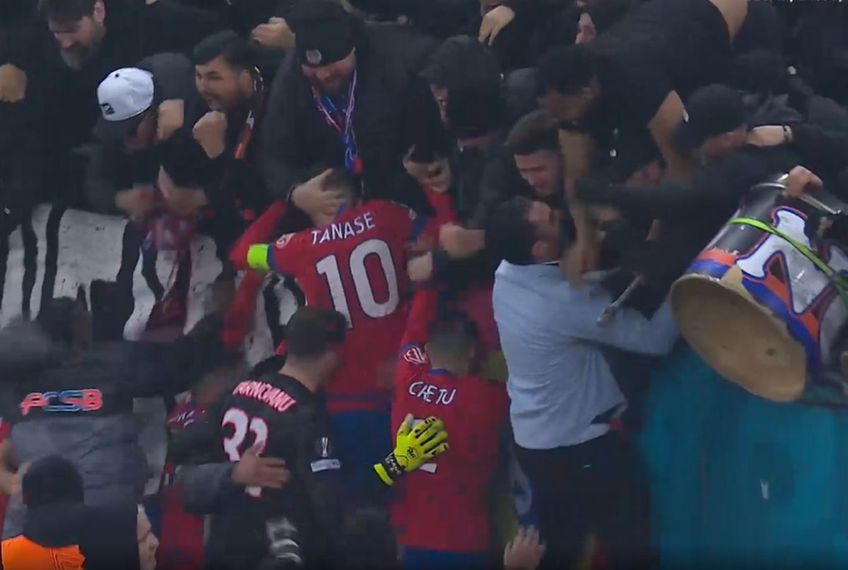 Charalambous, în extaz după golul de 4-3 în FCSB - Feyenoord