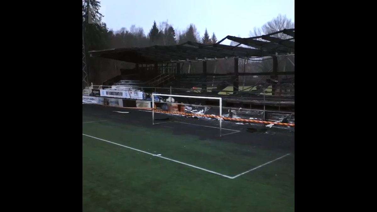 Stadionul echipei FC Haka, de 9 ori campioană a Finlandei, a fost incendiat de trei minori