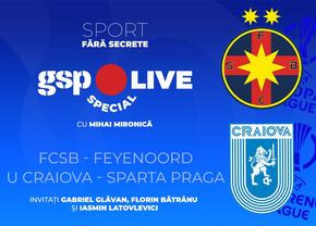 Craiova deschide seara, iar FCSB joacă ultimul meci din acest an în Europa League » Comentăm cu Gabriel Glăvan, Florin Bătrânu și Iasmin Latovlevici la GSP Live Special