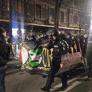 Suporterii lui Feyenoord au plecat în corteo spre Arena Națională / Foto: Remus Dinu GSP
