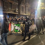Suporterii lui Feyenoord au plecat în corteo spre Arena Națională / Foto: Remus Dinu GSP