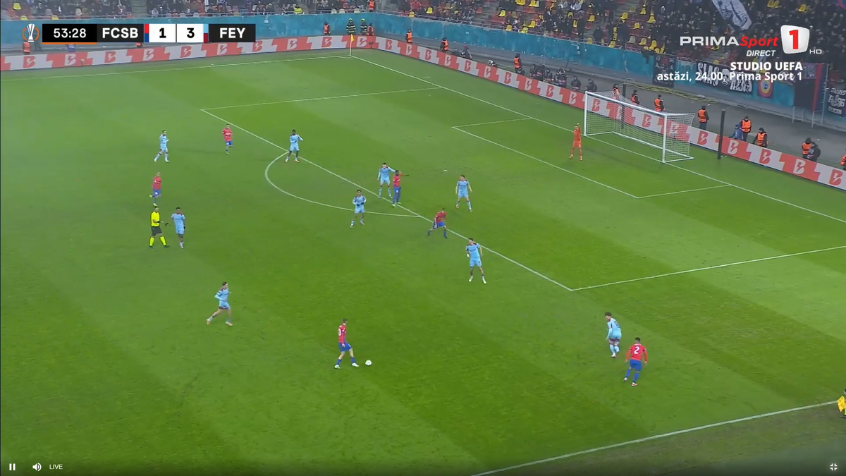 Mihai Toma, gol în FCSB - Feyenoord