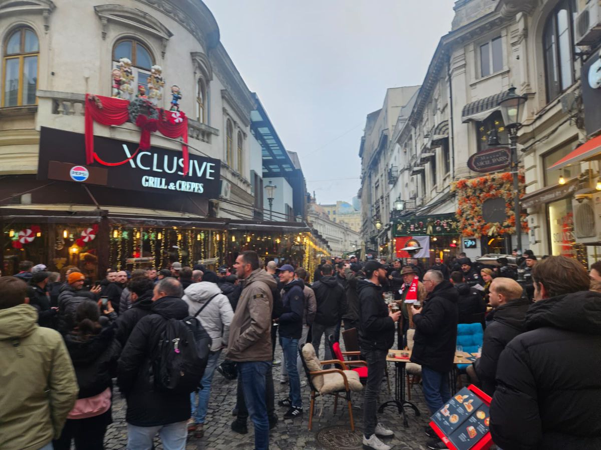 După ce au dat foc copertinei unui local, fanii lui Feyenoord au „paralizat” traficul din Capitală în drumul spre Arena Națională