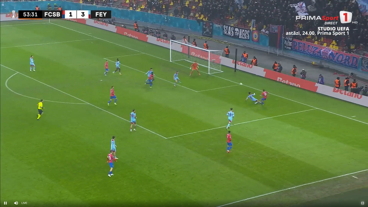 Mihai Toma, gol în FCSB - Feyenoord