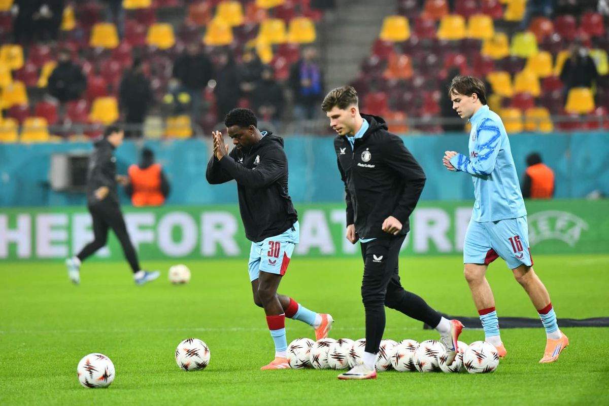 FCSB - Feyenoord, imagini de la încălzire