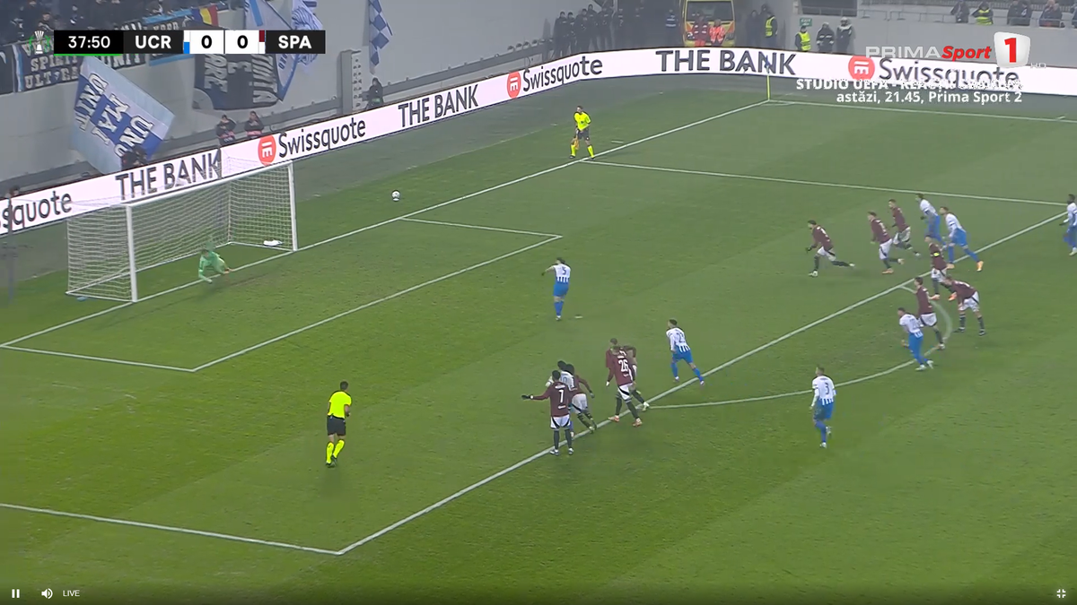Penalty primit de Craiova cu Sparta Praga