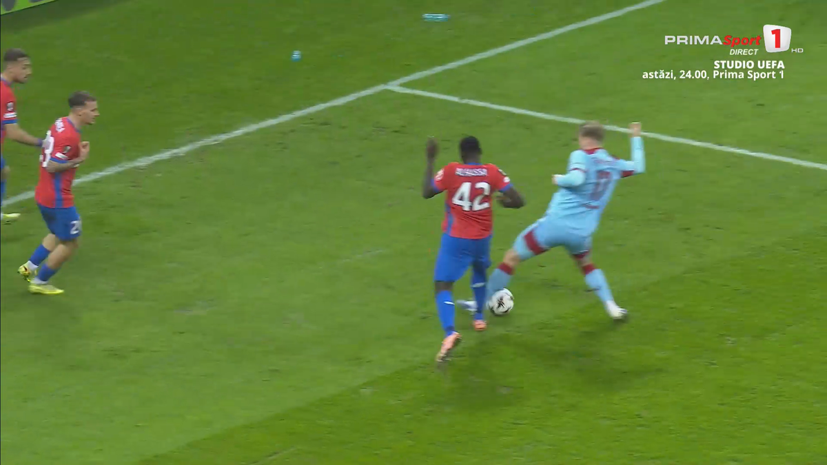 Penalty anulat la VAR în FCSB - Feyenoord