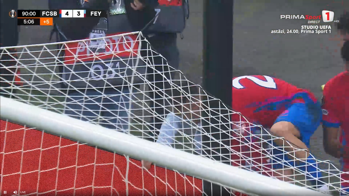 Bucurie dezănțuită la golul de 4-3 în FCSB - Feyenoord