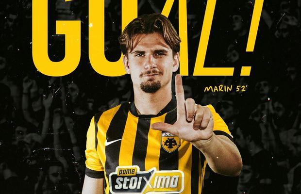 Răzvan Marin, gol important pentru AEK Atena în Conference League! Execuție superbă a mijlocașului român
