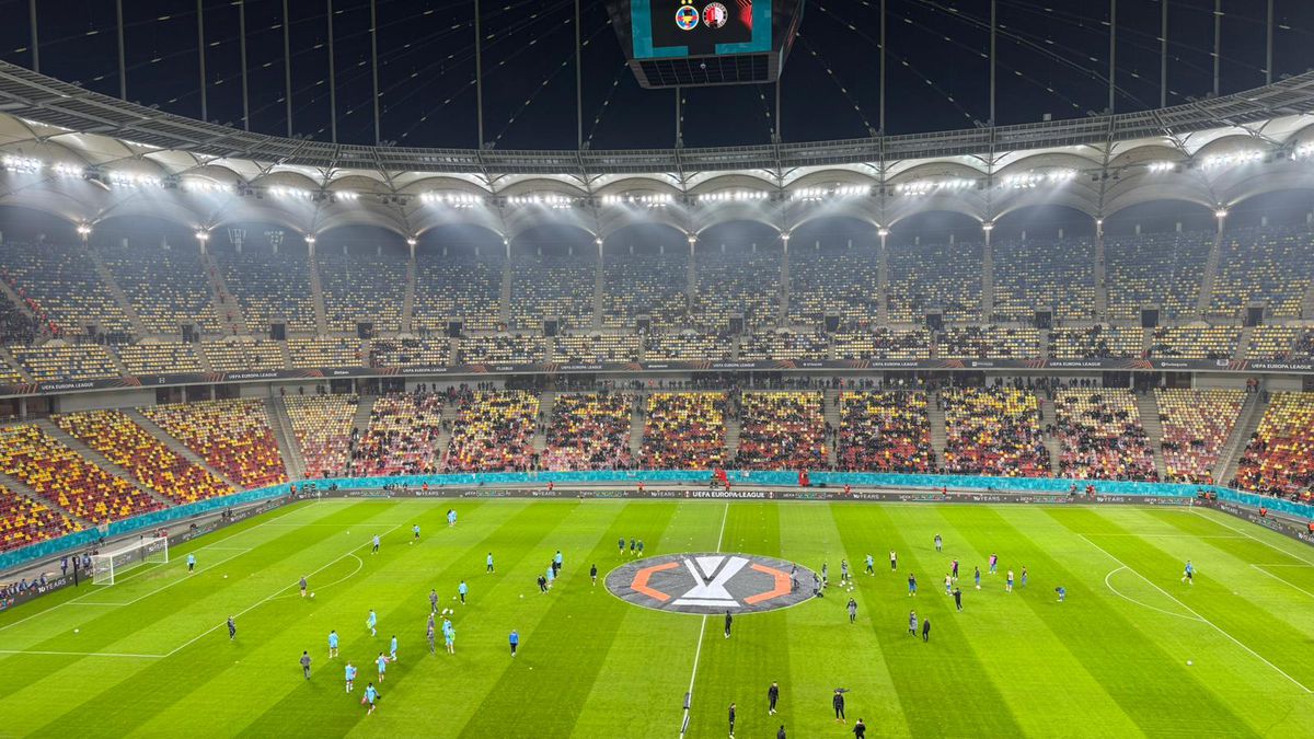 FCSB - Feyenoord, imagini de la încălzire