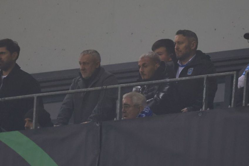 Alex Mitriță, în lojă alături de Mihai Rotaru la Universitatea Craiova - Sparta Praga / Foto: Ionuț Iordache GSP