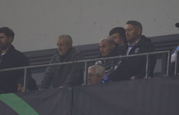 Apariție surpriză lângă Mihai Rotaru în lojă la meciul dintre Universitatea Craiova și Sparta Praga