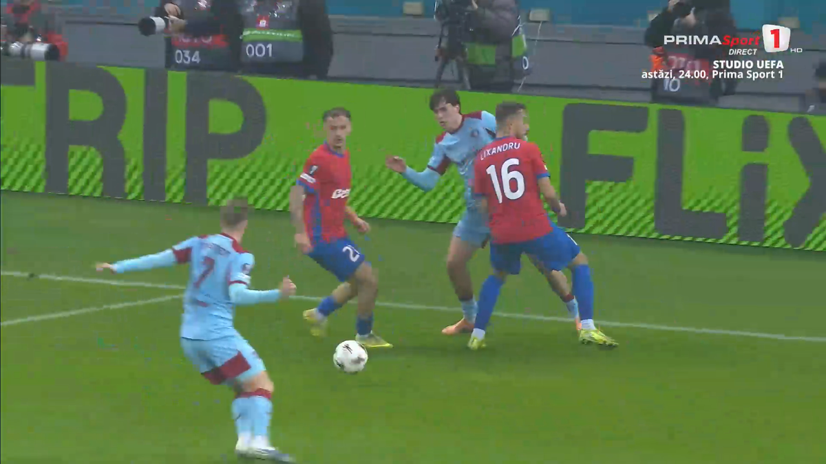 Penalty anulat la VAR în FCSB - Feyenoord