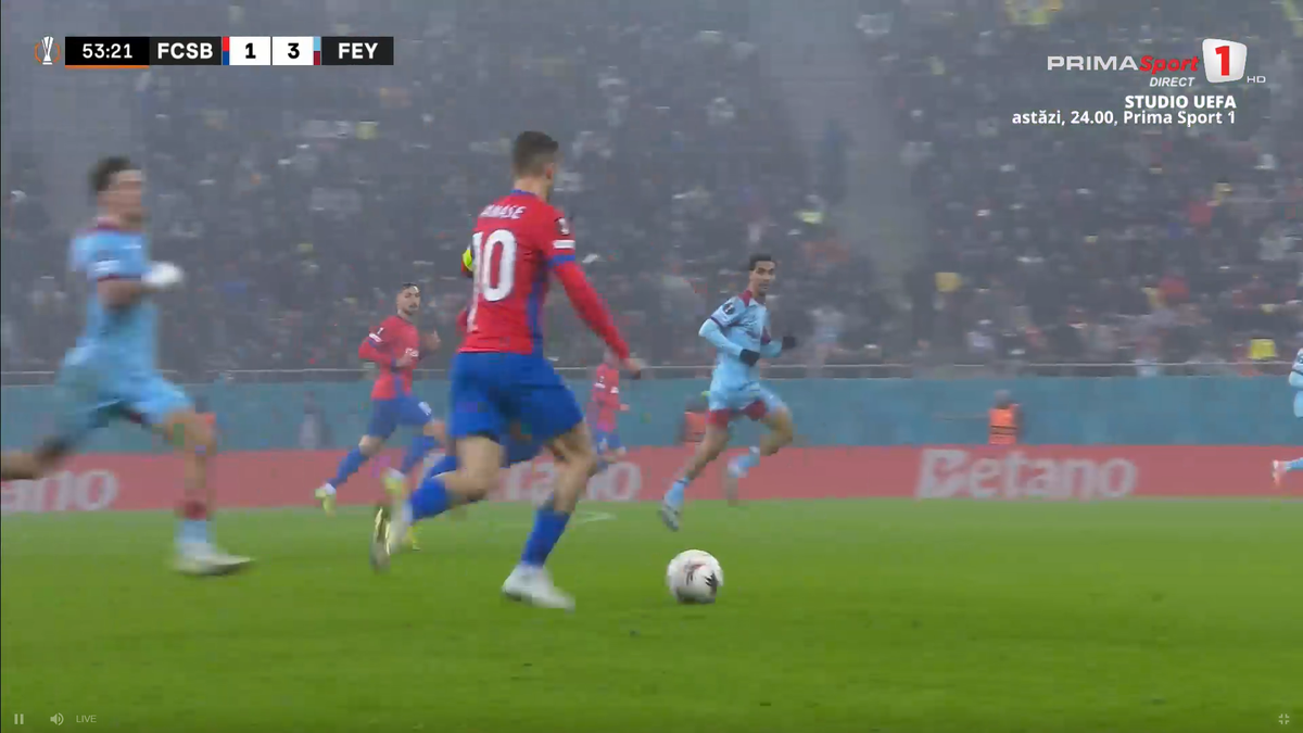 Mihai Toma, gol în FCSB - Feyenoord