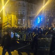 Suporterii lui Feyenoord au plecat în corteo spre Arena Națională / Foto: Remus Dinu GSP