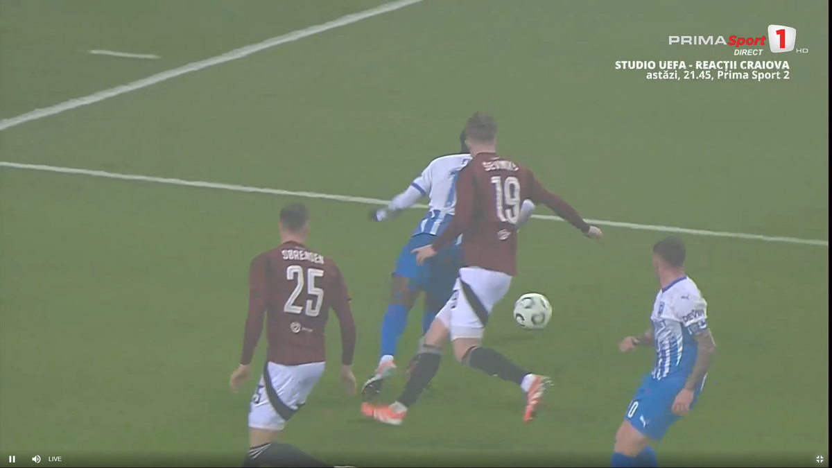 Penalty primit de Craiova cu Sparta Praga