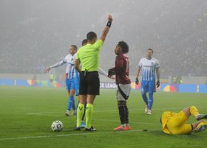 Intrare dură la Universitatea Craiova - Sparta Praga: mijlocașul cehilor i-a dat un genunchi în cap lui Isenko » Trebuia eliminat?