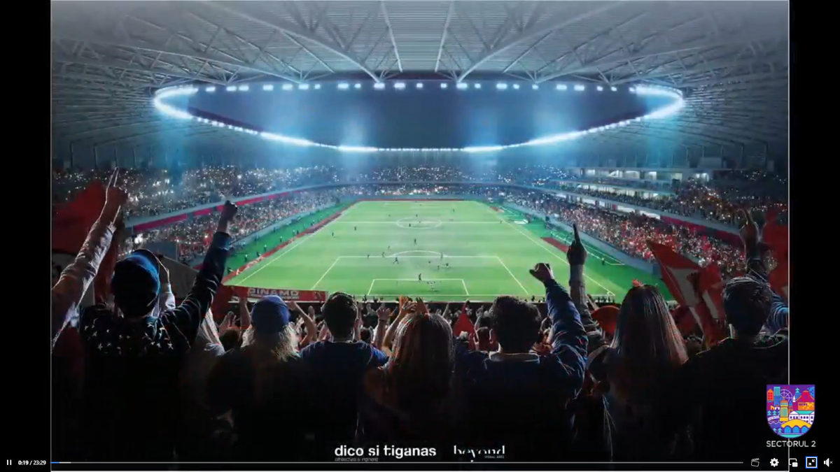 Stadion Dinamo - noi ilustrații cu viitorul complex din șoseaua Ștefan cel Mare