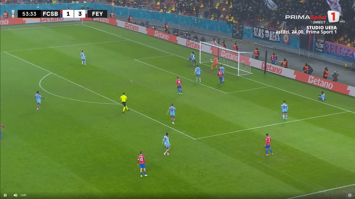 Mihai Toma, gol în FCSB - Feyenoord