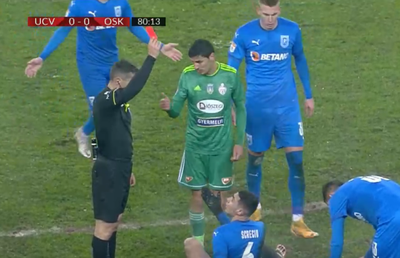 FOTO Primul cartonaș roșu încasat de Craiova în ultimii doi ani!