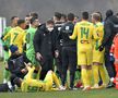 Scene dure în amicalul lui Dinamo de azi: fotbalist făcut KO, nervi și îmbrânceli: „E la spital, are ochiul umflat”