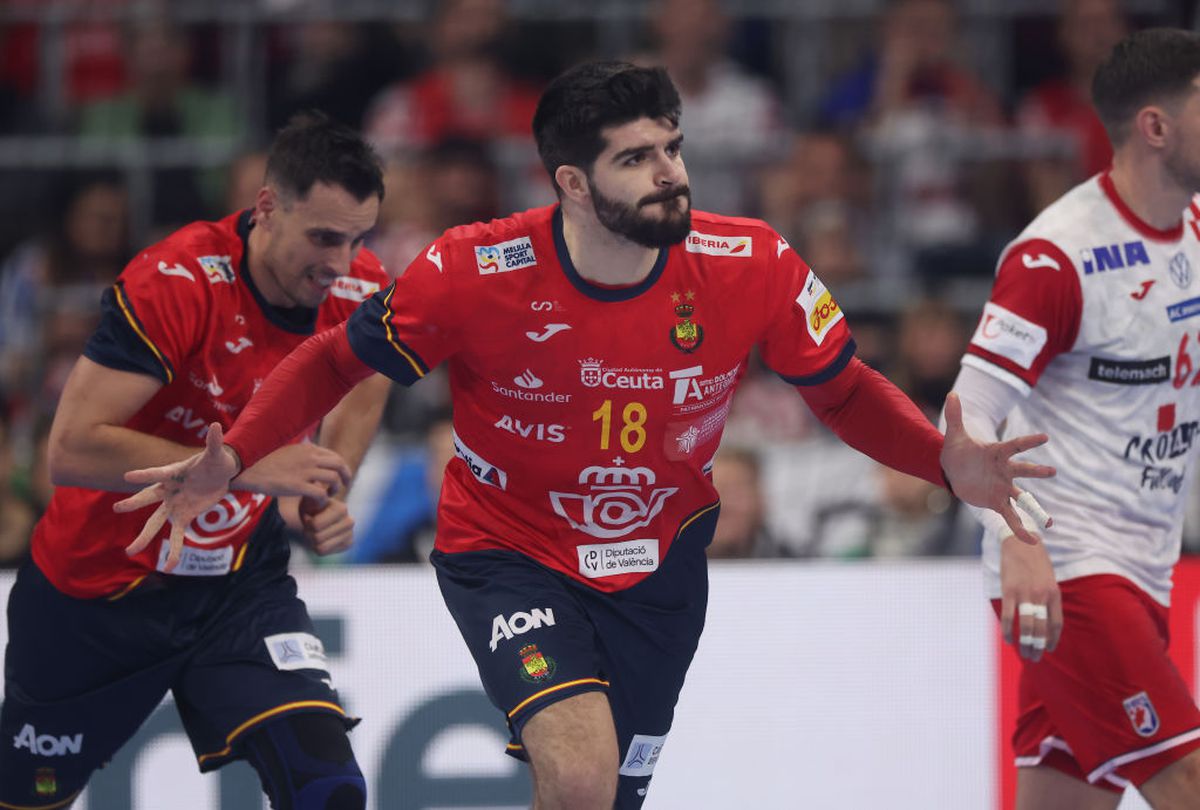 Cele mai spectaculoase imagini din Spania - Croația, derby la Campionatul European de handbal masculin