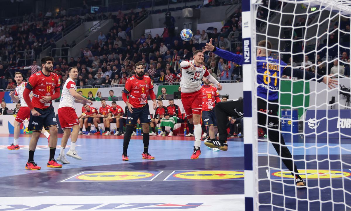 Cele mai spectaculoase imagini din Spania - Croația, derby la Campionatul European de handbal masculin