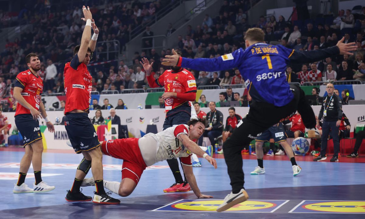 Cele mai spectaculoase imagini din Spania - Croația, derby la Campionatul European de handbal masculin