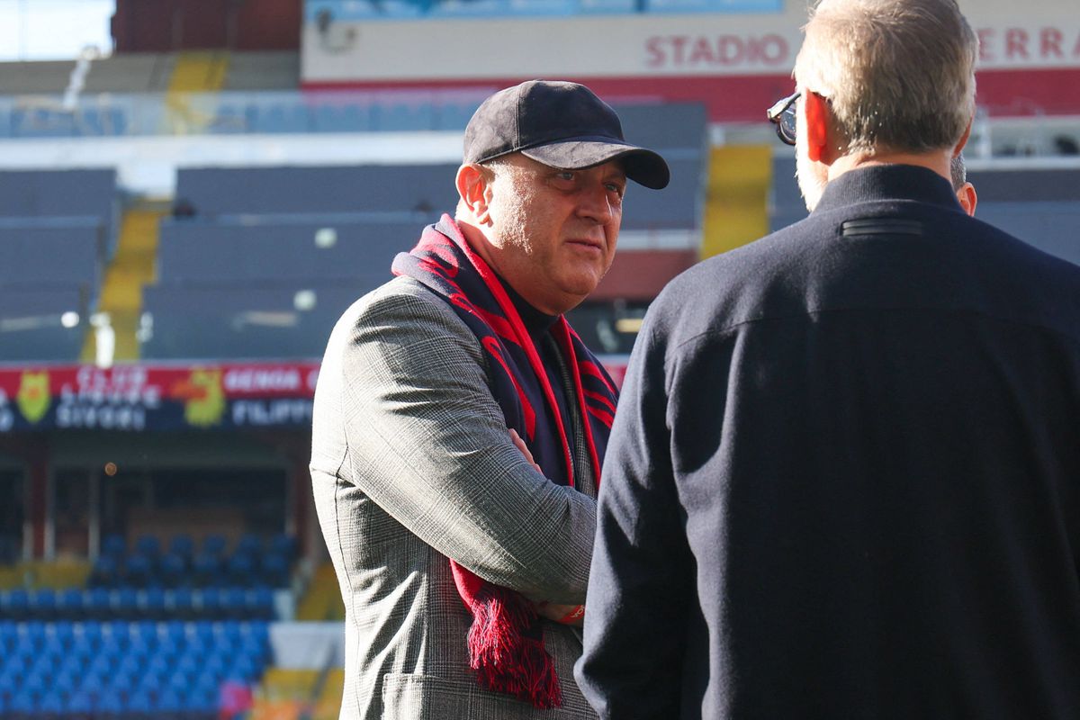 Dan Șucu, prima apariție pe stadion la Genoa